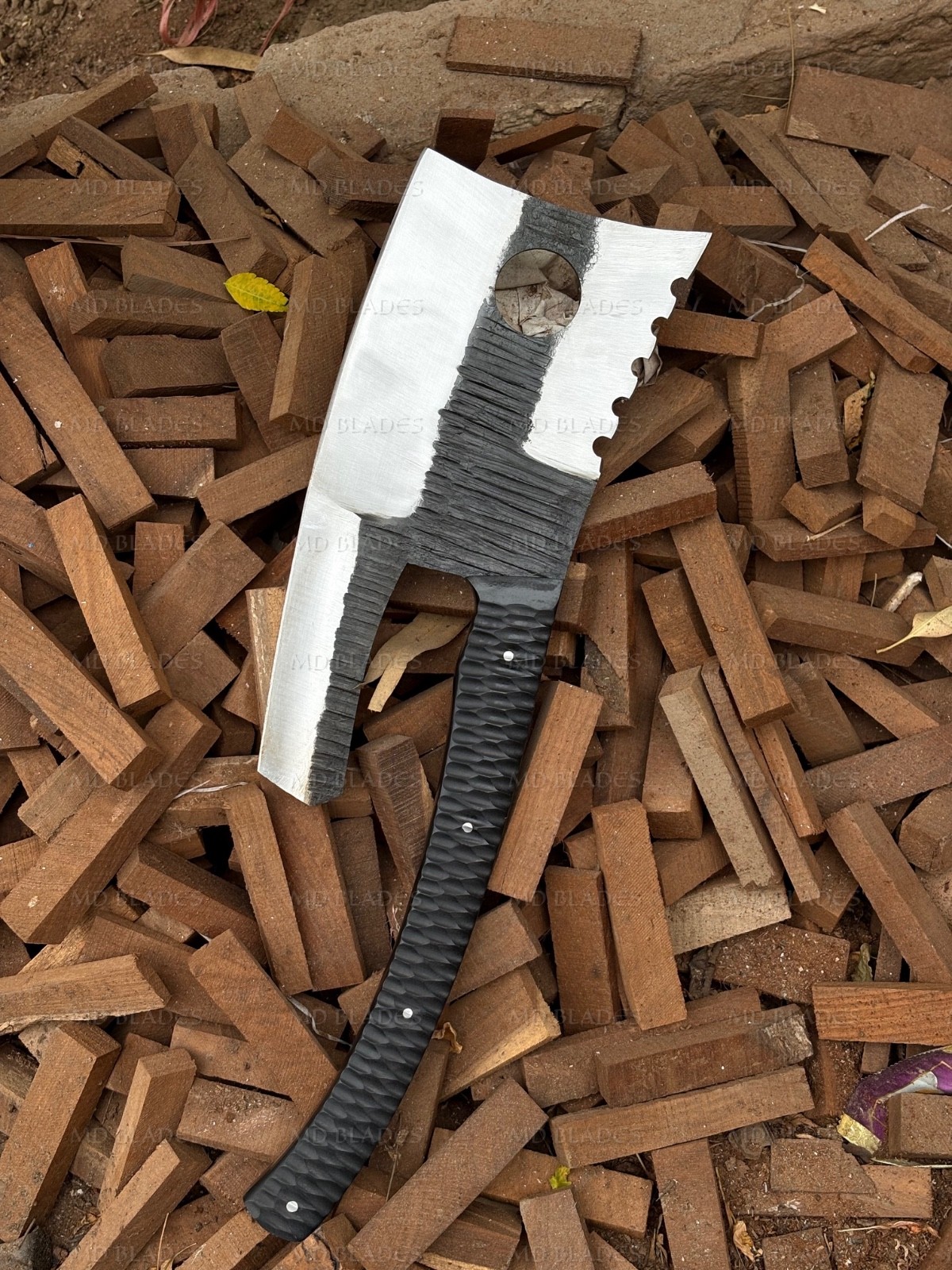 20″ Custom Handmade Carbon Steel Cleaver Full Tang Micarta Handle | Camping Gift