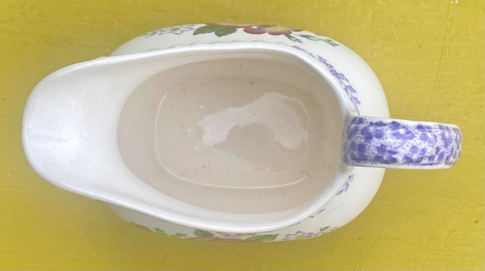 Copeland Spode MAYFLOWER Purple Floral Creamer Vintage made in England