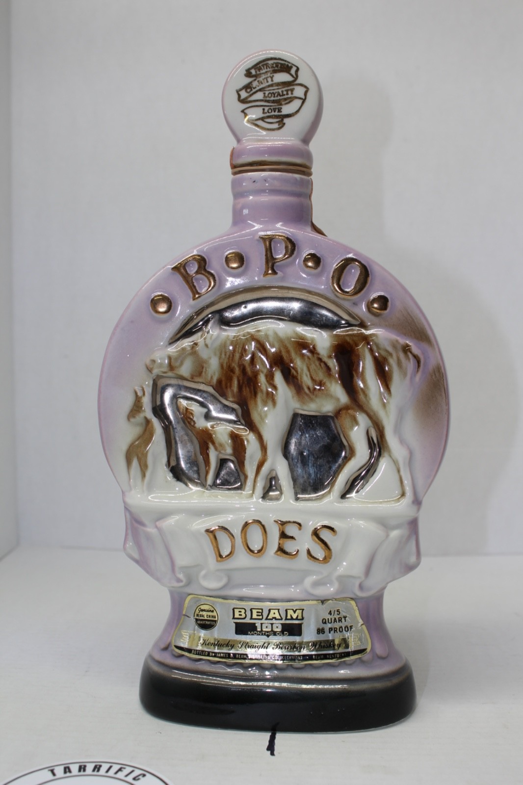Vintage Jim Beam Whiskey Decanter BPO DOES 1971 50th Anniversary