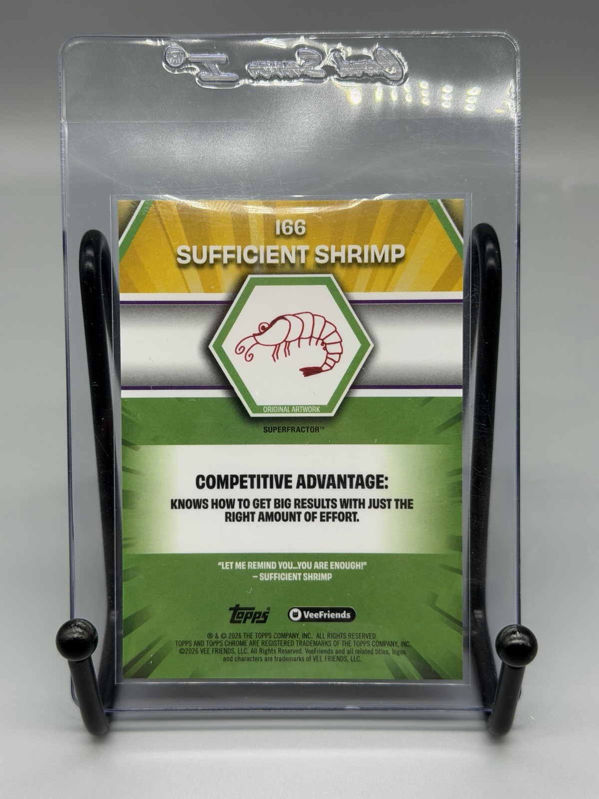 2026 Topps Chrome Veefriends Sufficient Shrimp 166 SuperFractor 1/1