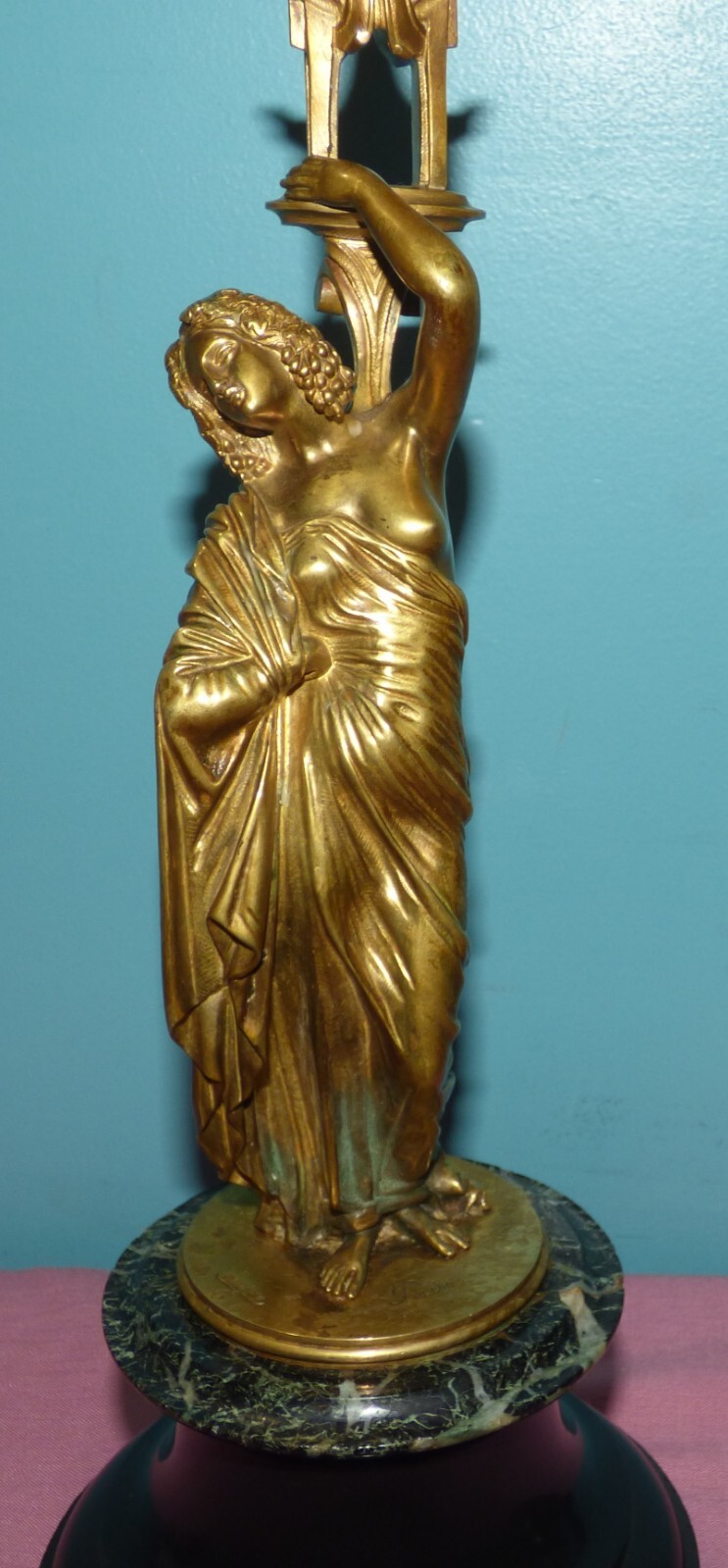 Pair French Neo Classical Bronze Figural Candelabras James Pradier, Susse Fres