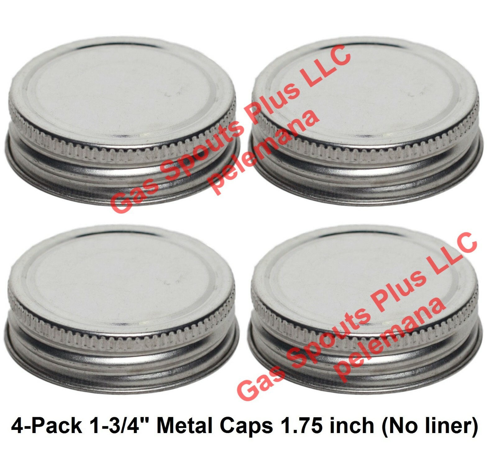 4-Pack 1-3/4″ Steel Cap Replacement Gallon Oil Can Gas Eagle 1.75 inch Metal Lid