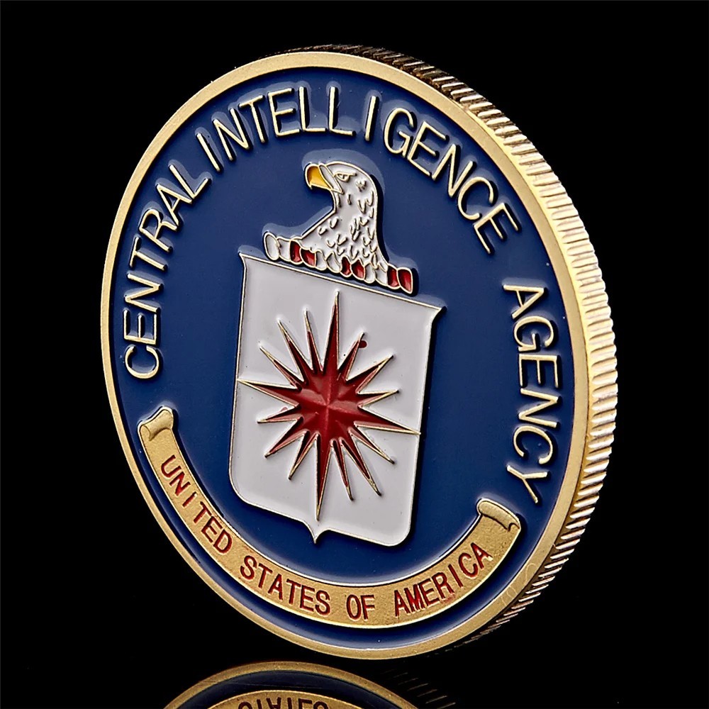 CIA Challenge Coin US Military Central Intelligence Agency Gold Collectible Caps