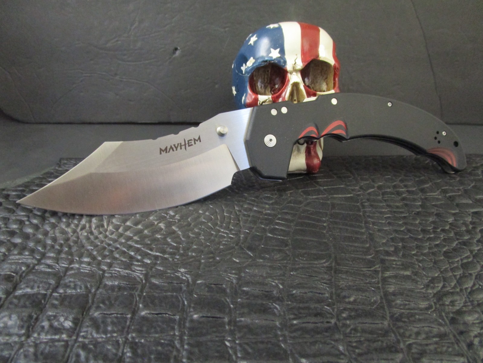 COLD STEEL MAYHEM BEAST CLEAVER FOLDER AUS 10A HIGH CARBON STAINLESS BLADE MINT