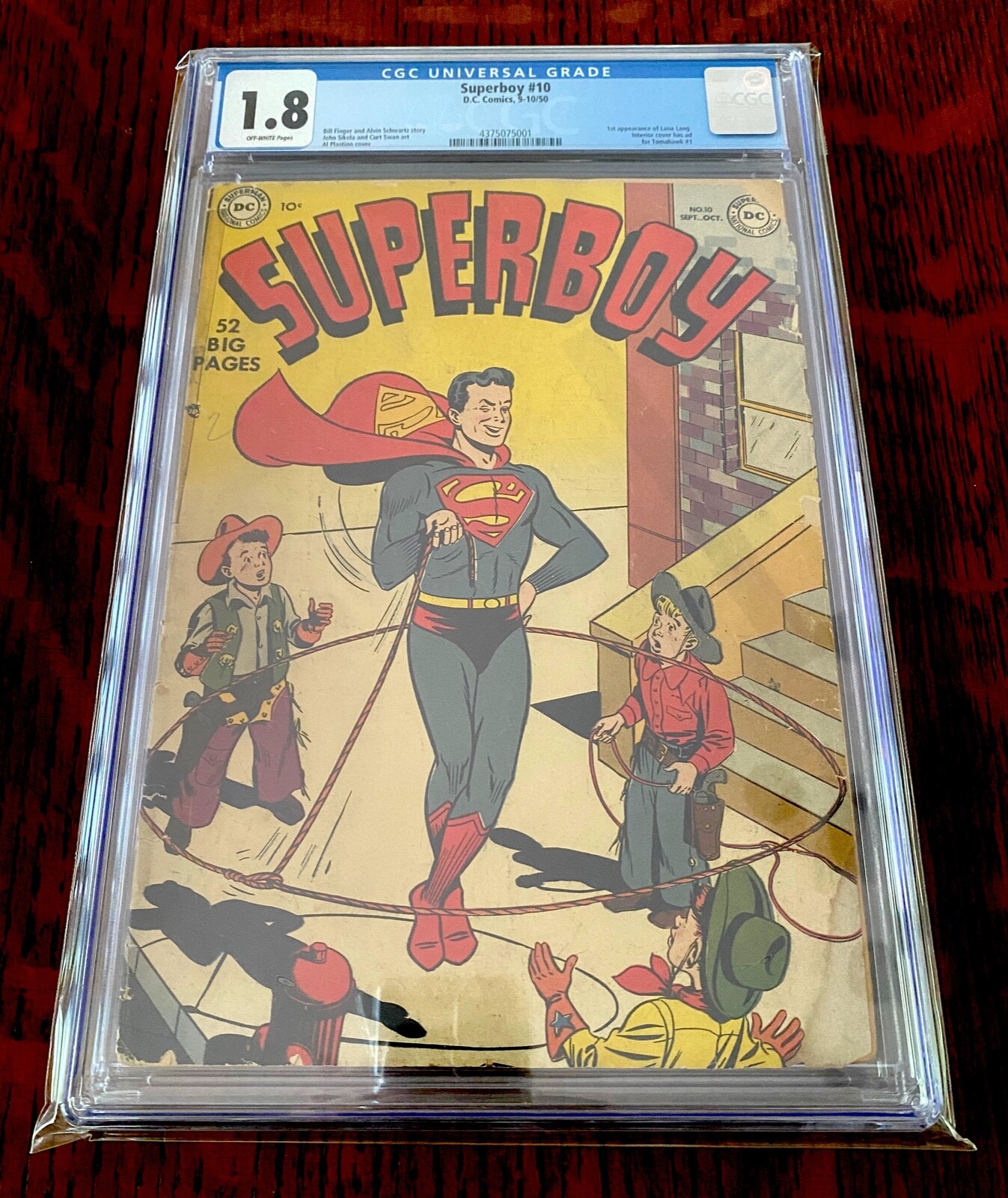 Superboy 10 1950 CGC Graded 1.8 1st app Lana Lang – Brand New Slab 2024