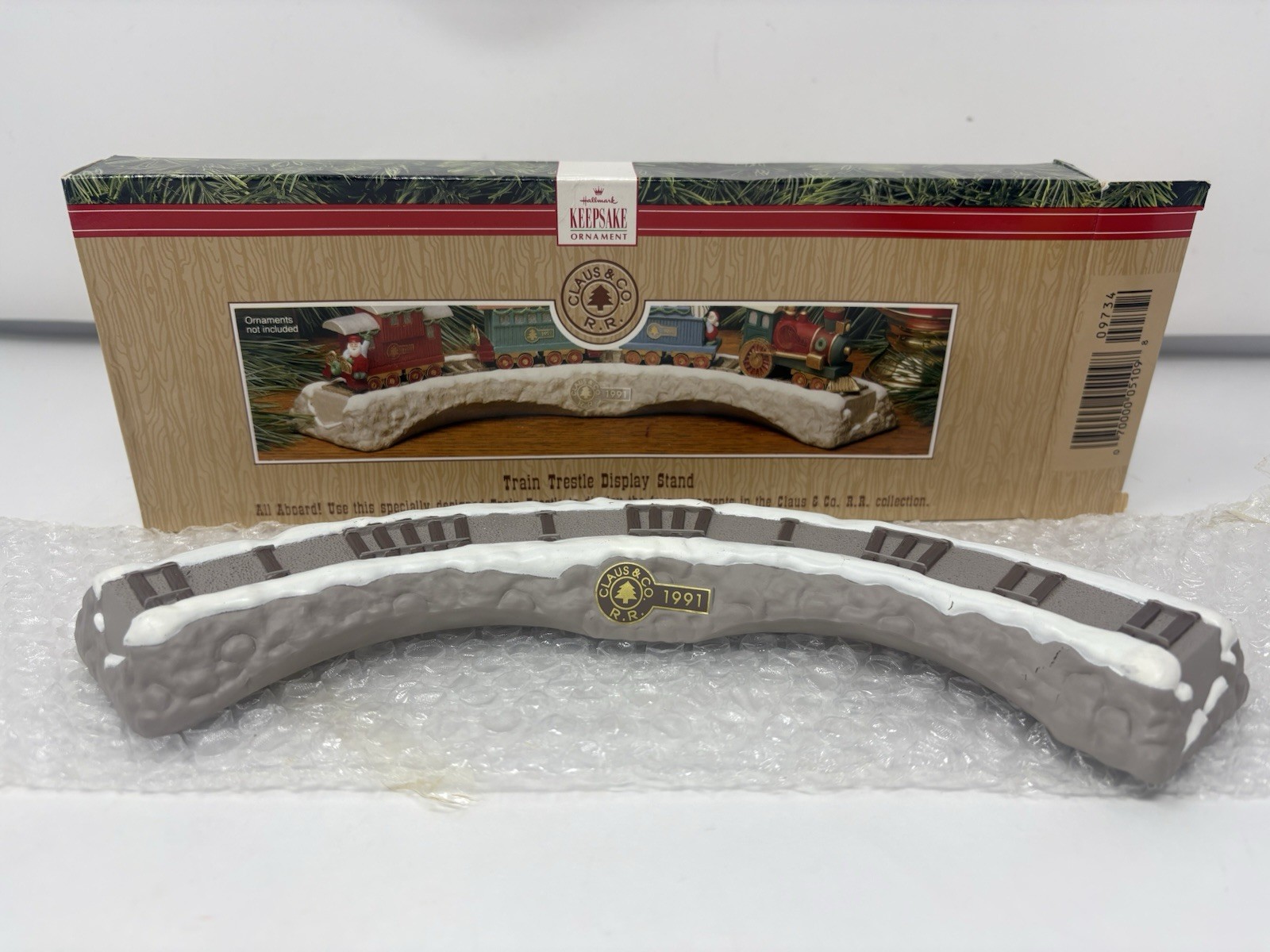 Hallmark Train Trestle Display Stand 1991 – Claus & Co. R.R. Keepsake