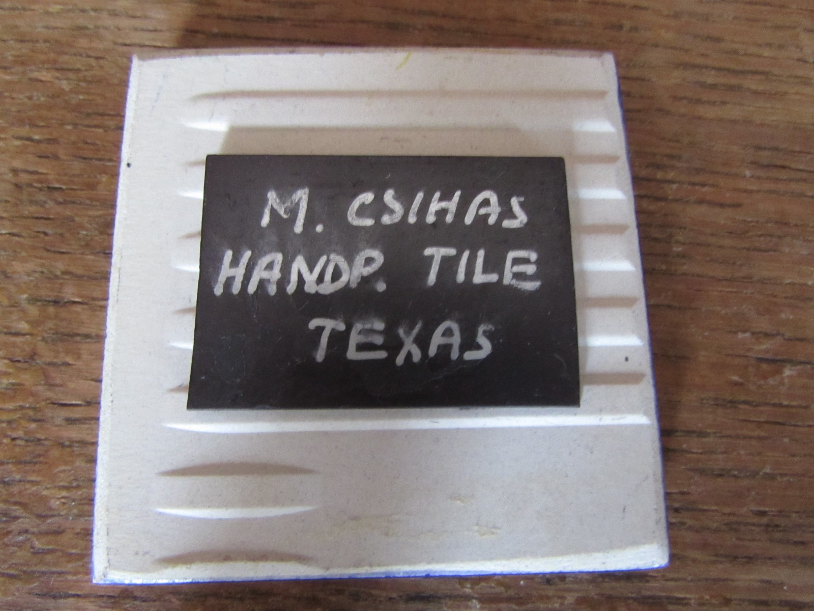 Hand Painted Ceramic Tile Magnet Flower Square Magda L Csihas 2.25” Collectible