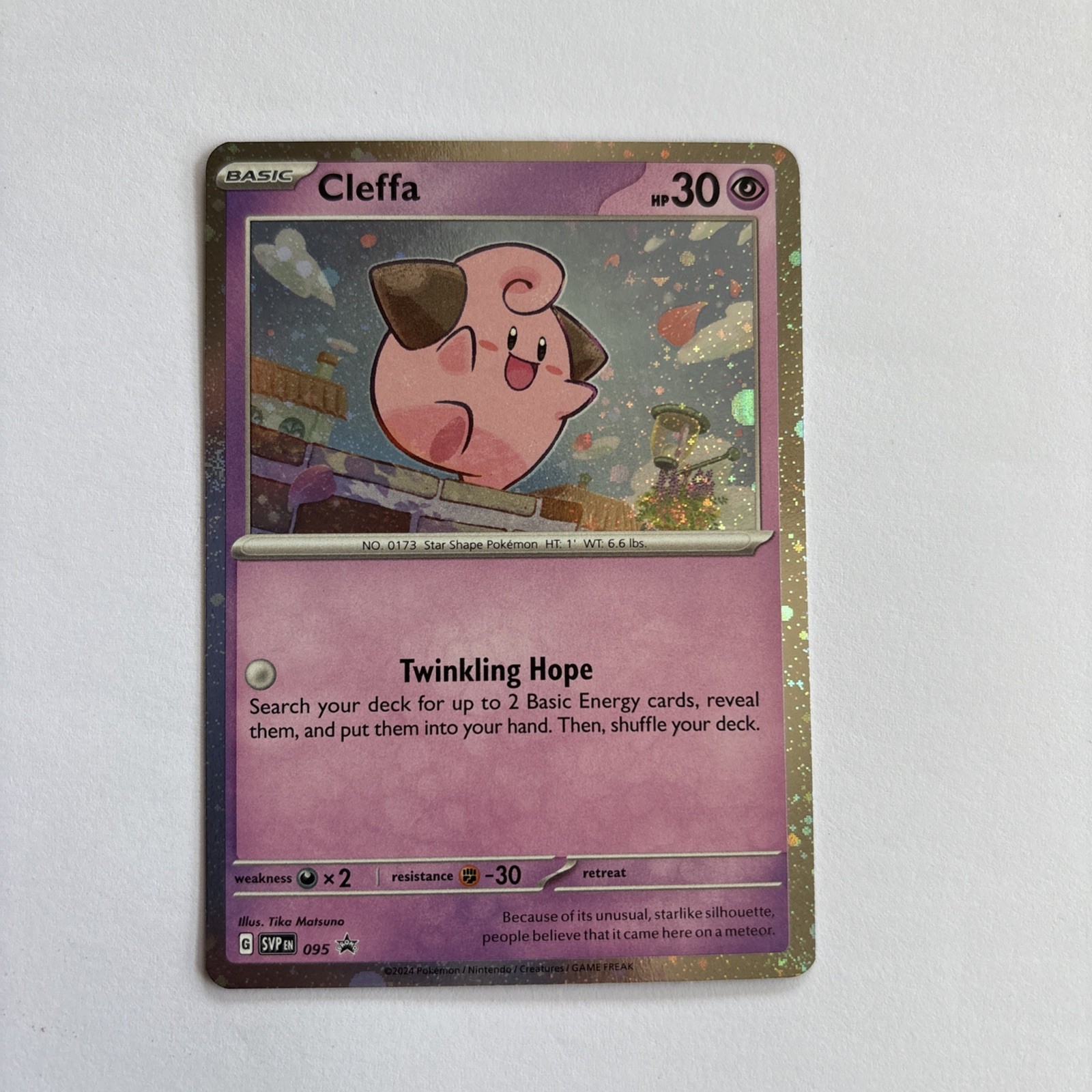 Cleffa SVP 095 Cosmos Holo Temporal Forces Black Star Promo Pokémon TCG NM 🔥