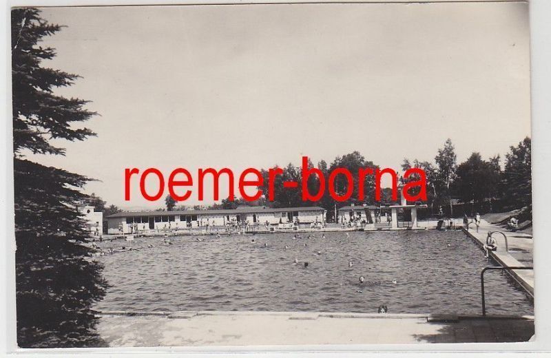 79721 Postcard Gersdorf in Saxony Naturbad 1958