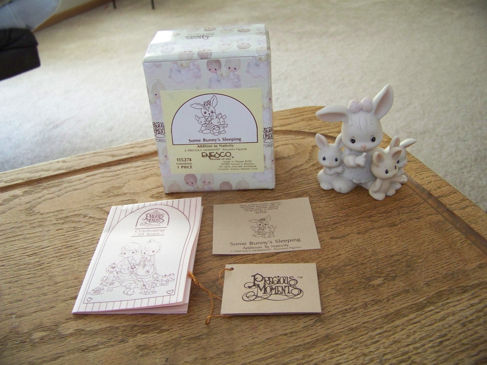 Precious Moments Nativity Some Bunny’s Sleeping Figurine w/Box 115274 Excellent