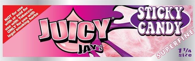 JUICY JAY’S 1 1/4 Rolling Papers Sticky Candy Superfine USA SHIPPED