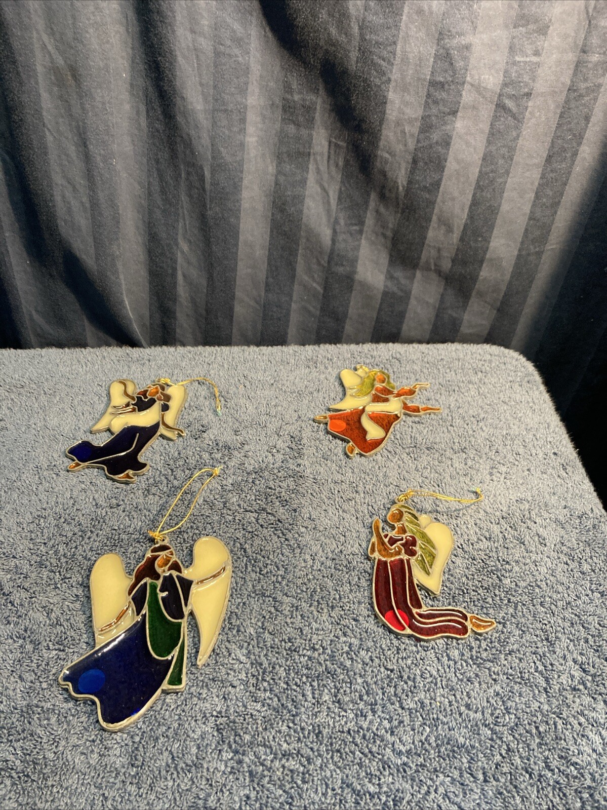 Vintage Kurt Adler Angel Suncatchers Lot of 3 Christmas Ornaments 1978 Metal A6