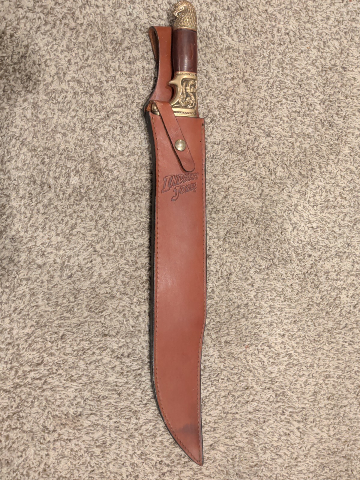 Indiana Jones Bowie Knife, Stainless Steel Clip Point Full Tang w/ Sheath 1989