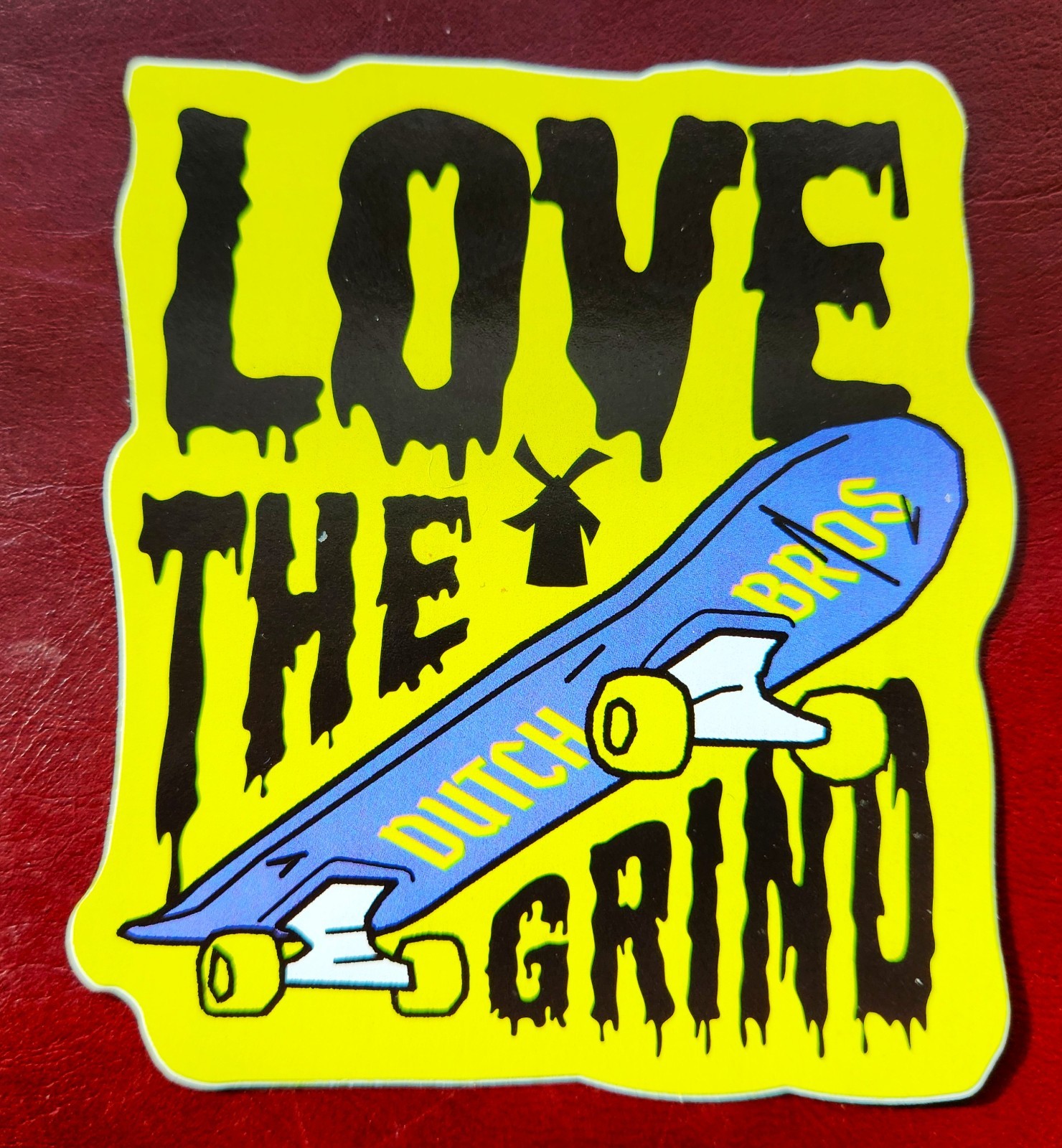 Dutch Bros Love the Grind Skateboard Sticker [September 2023] (NEW)