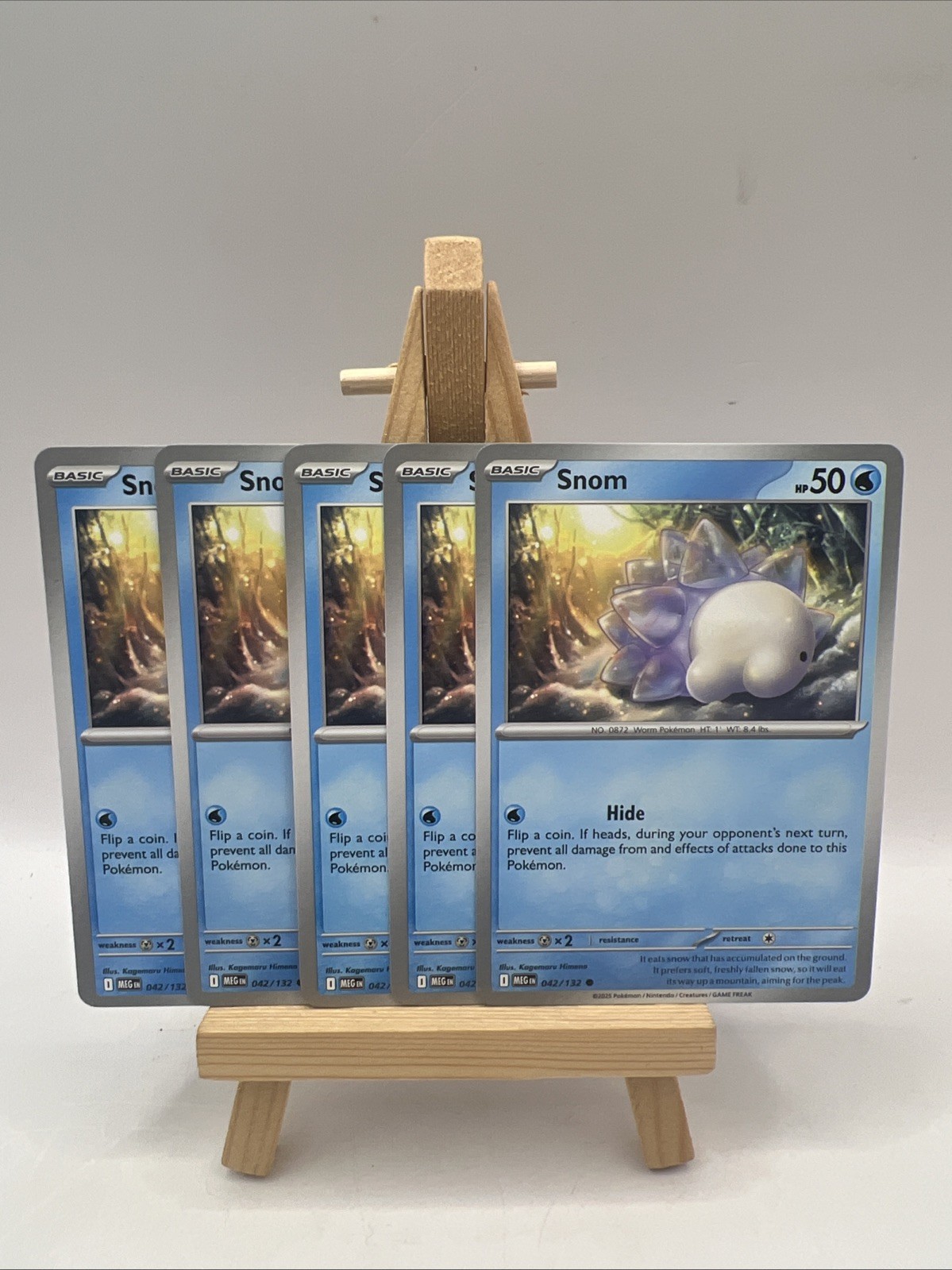 Snom 042/132 Non Holo Mega Evolution Common Pokemon 2025 TCG Card NM