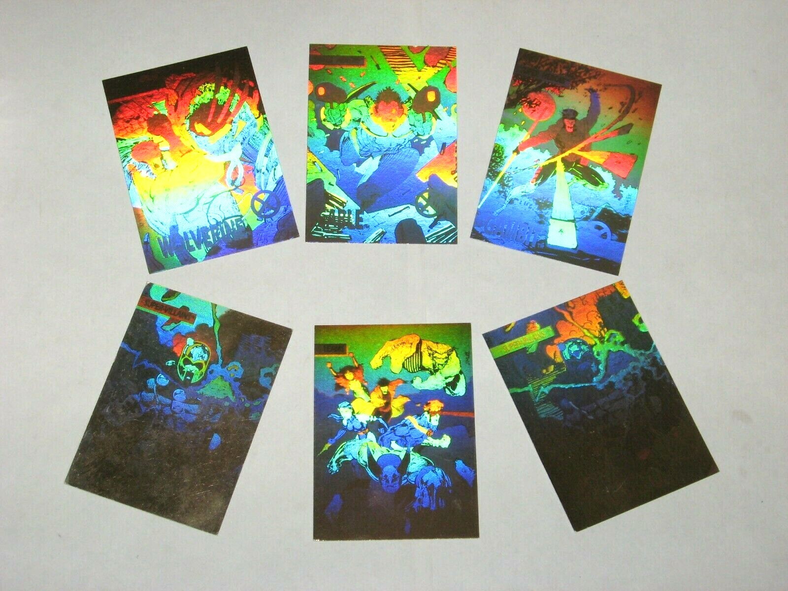 1992 X-MEN IMPEL GOLD HOLOGRAM INSERT 5 CARD SET MARVEL JIM LEE + MAGNETO PROMO