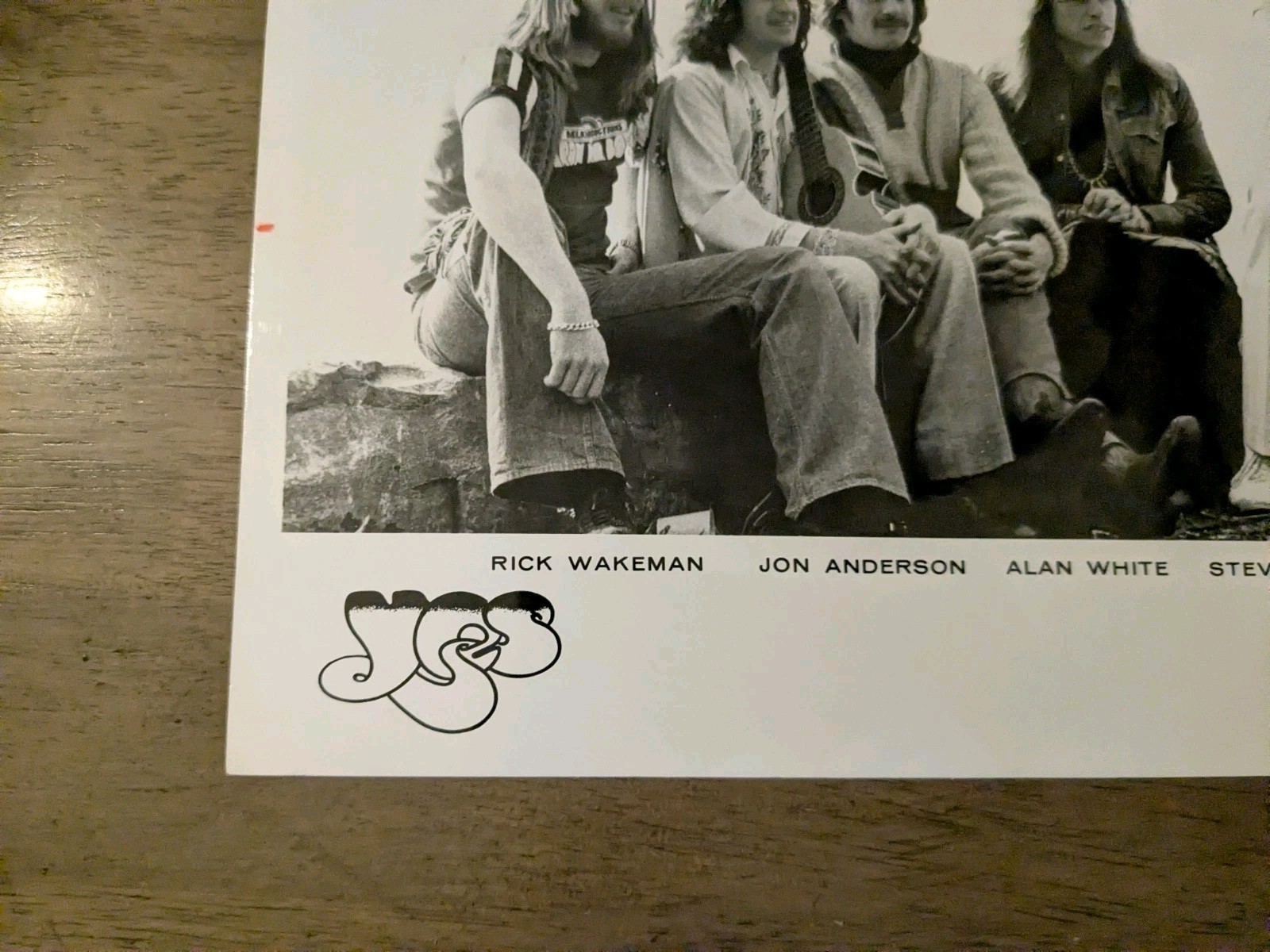 Yes Rare 1977 Atlantic Records Band Promo Photo W/ Press Info on Back
