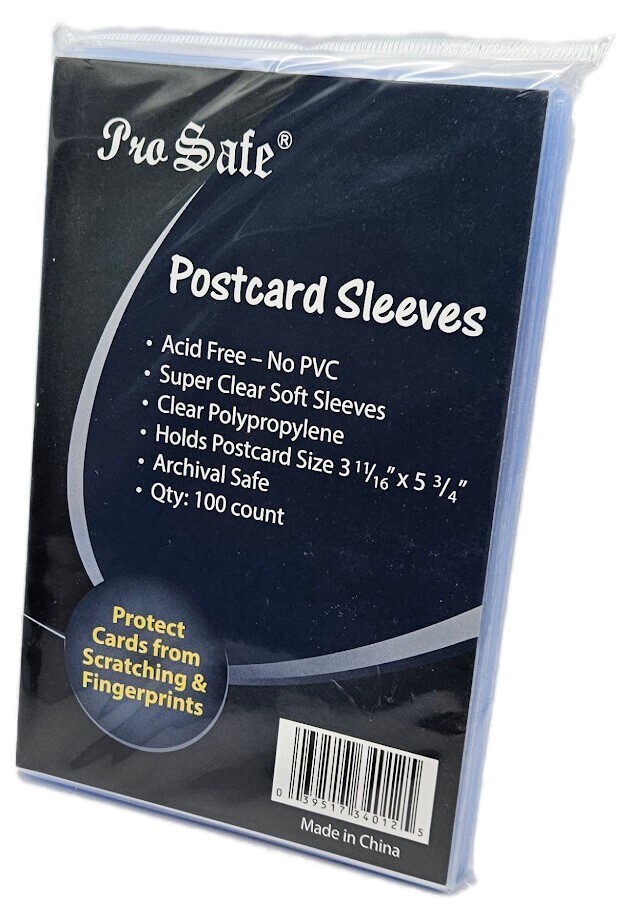 (200 Count) Pro-Safe Standard Size Postcard Sleeves 3-11/16″ x 5-3/4″ Acid Free