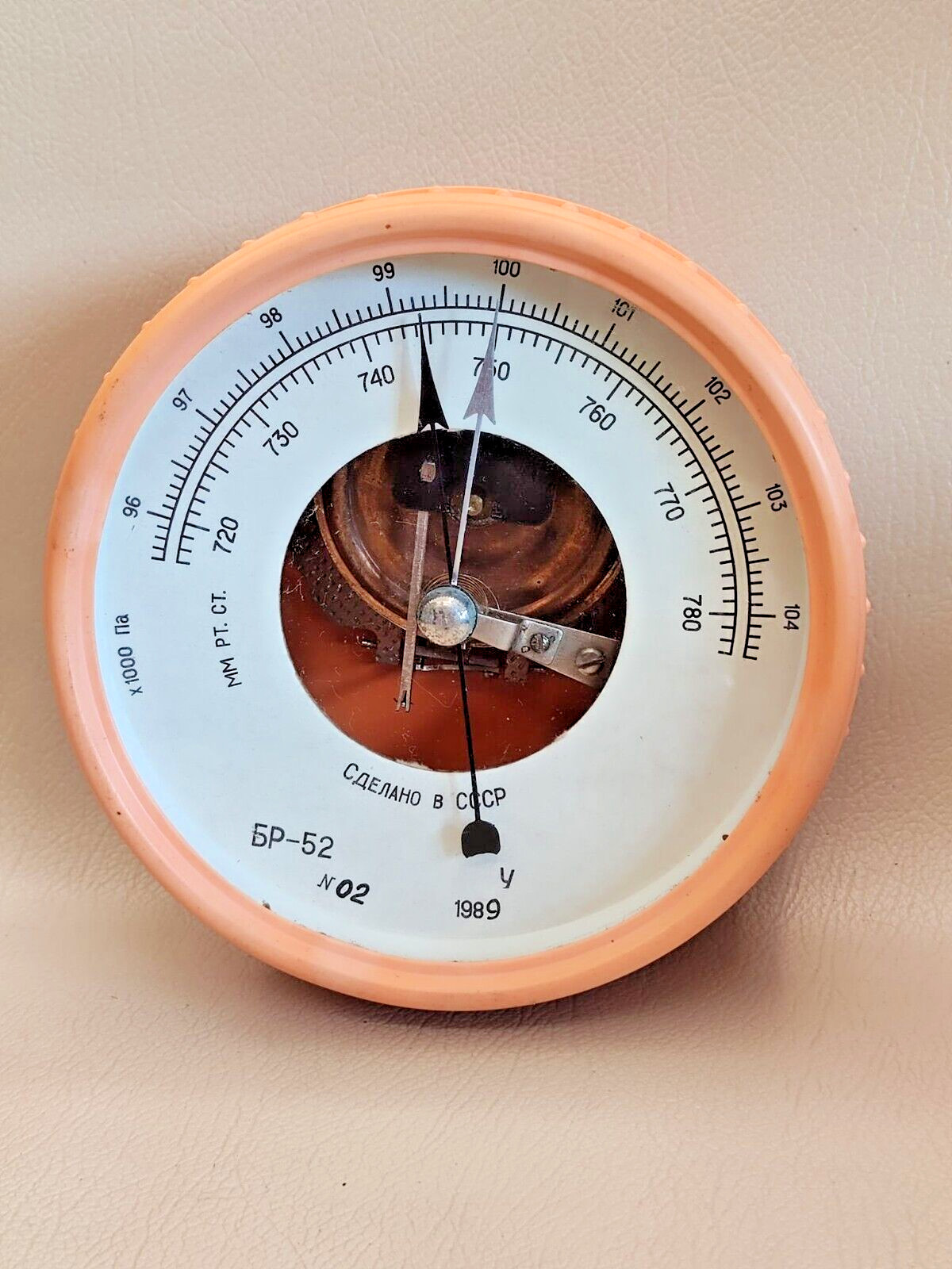 1982 Aneroid barometer BR-52. Unique number – 02