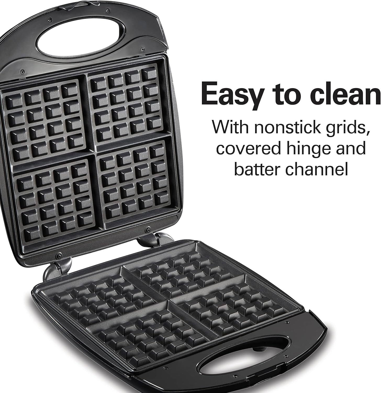 Classic 4-Slice Belgian Waffle Maker Non-Stick Electric Easy to Clean