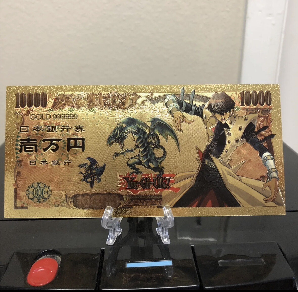 24k Gold Plated Seto Kaiba Yu-Gi-Oh Banknote￼ Anime Collectible Card Game