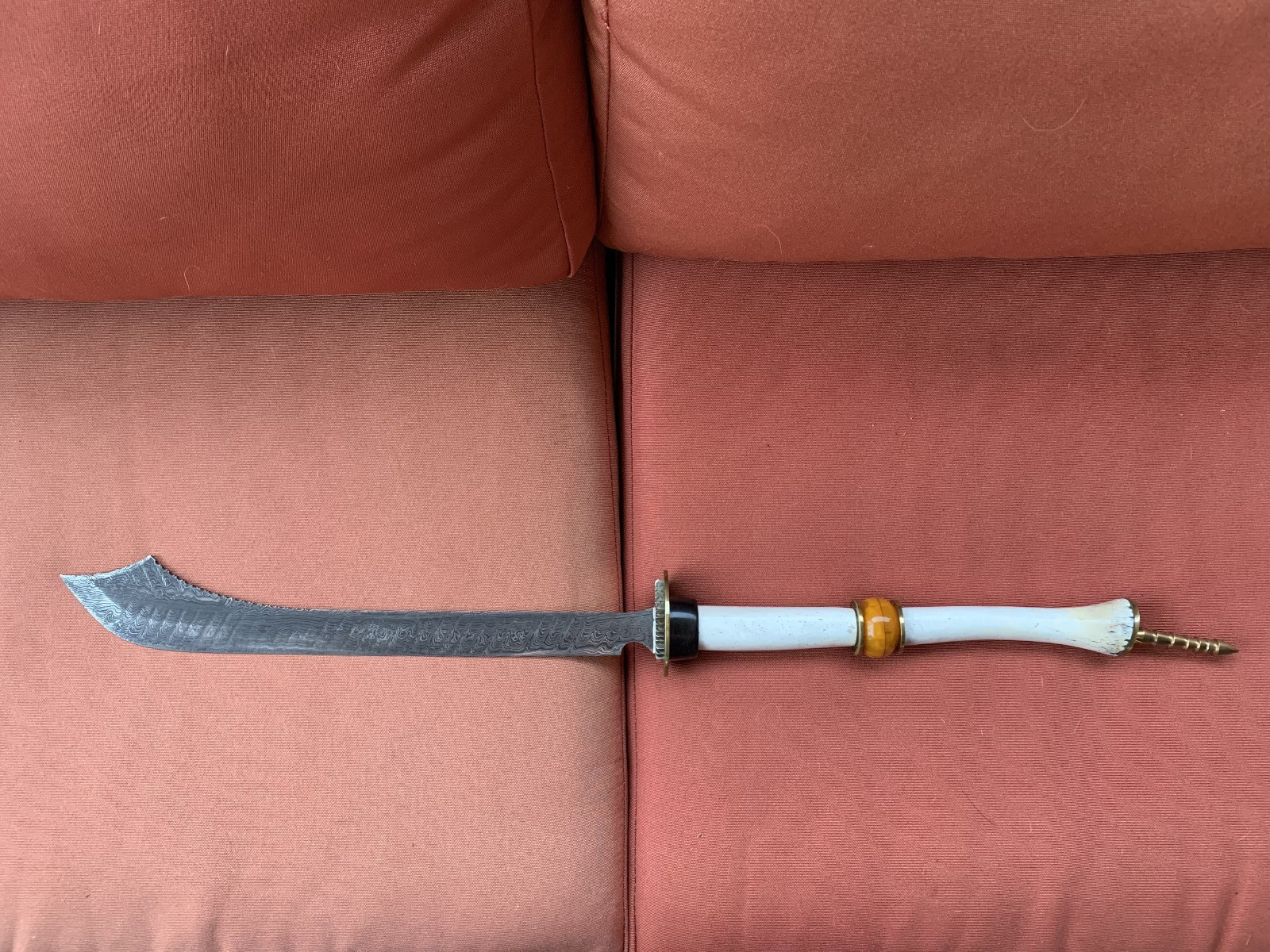 Chance Priest Custom Handmade Two Hand Damascus Sword. 34″OAL