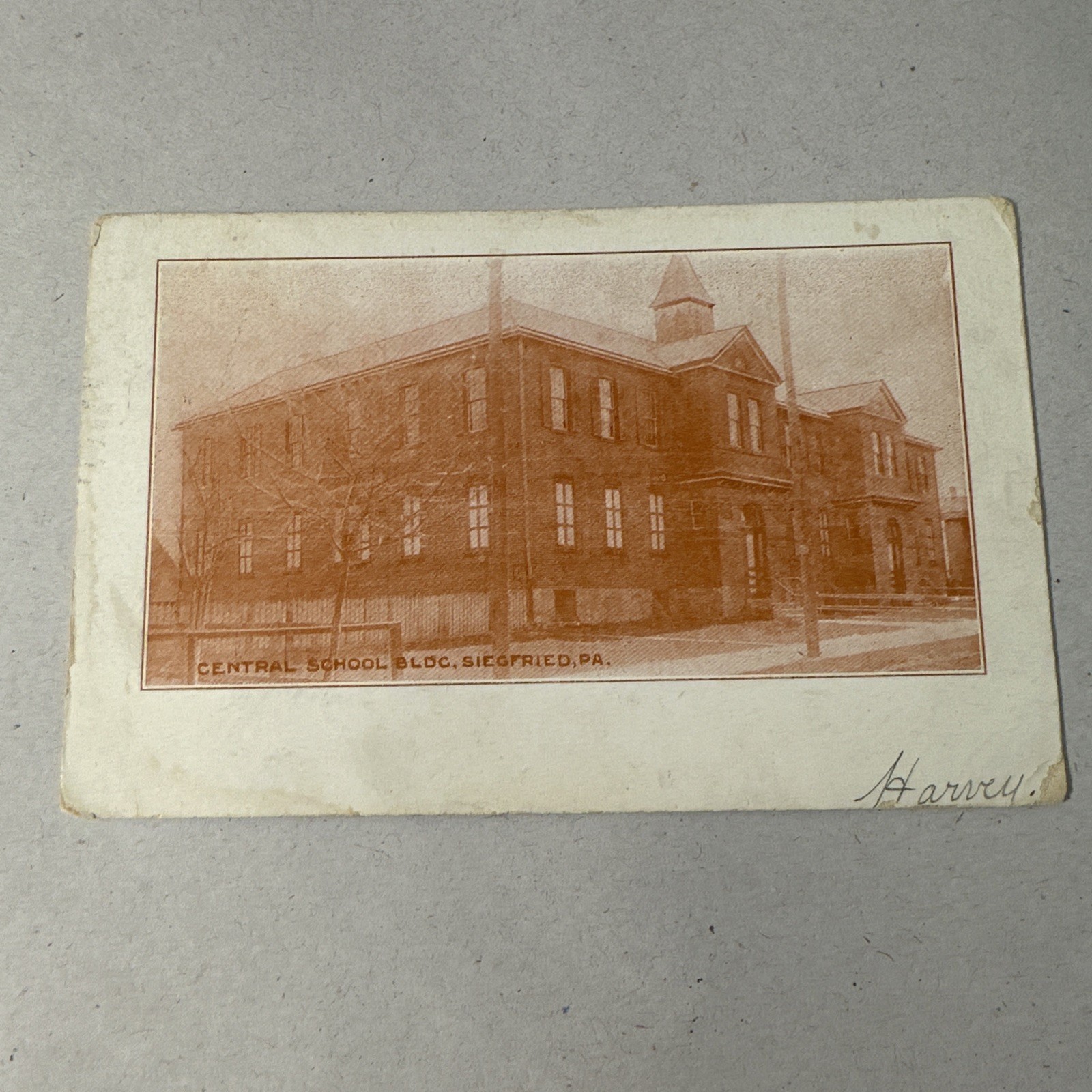 Siegfried Pennsylvania Central School 1906 Old Undivided Back Postcard Posted