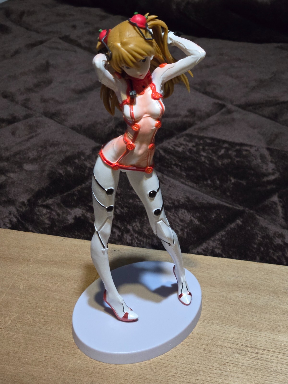 Neon Genesis Evangelion Asuka Langley Anime Figure WHITE Plug-Suit 9″ NO BOX