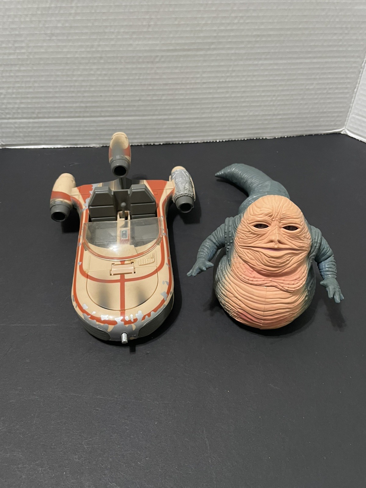 Vintage STAR WARS 1995/1997 Luke Skywalker’s Land Speeder & Jabba the Hut Kenner