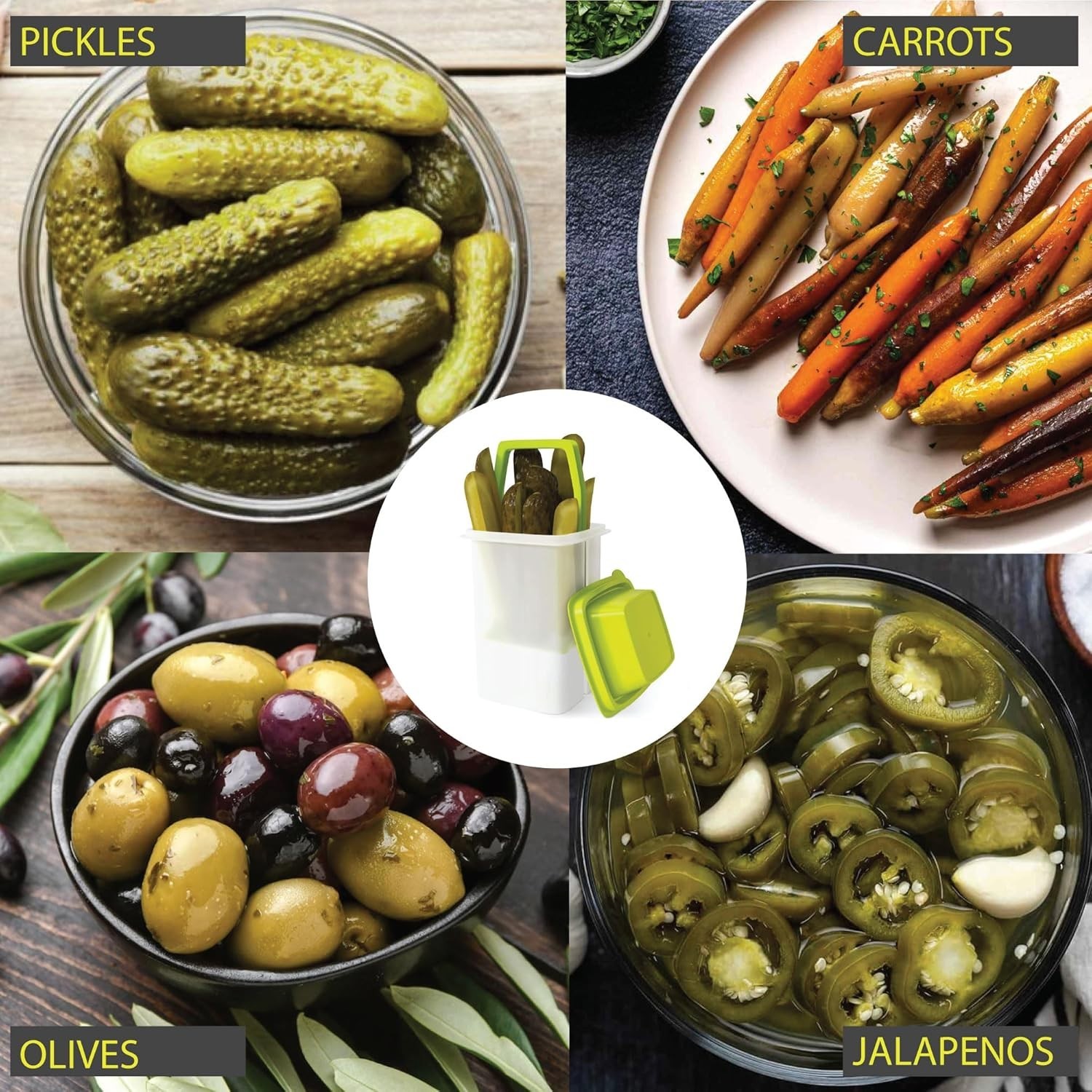 Compact Jalapeno Container with Strainer – Perfect for Marinating and Storing