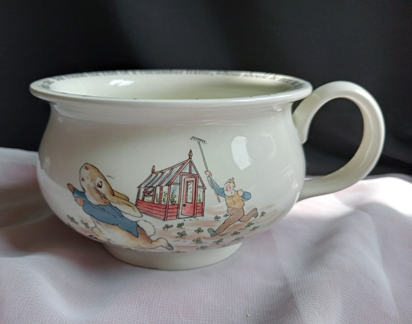 Beatrix Potter Peter Rabbit Wedgewood Ceramic Chamber Pot Child’s Potty