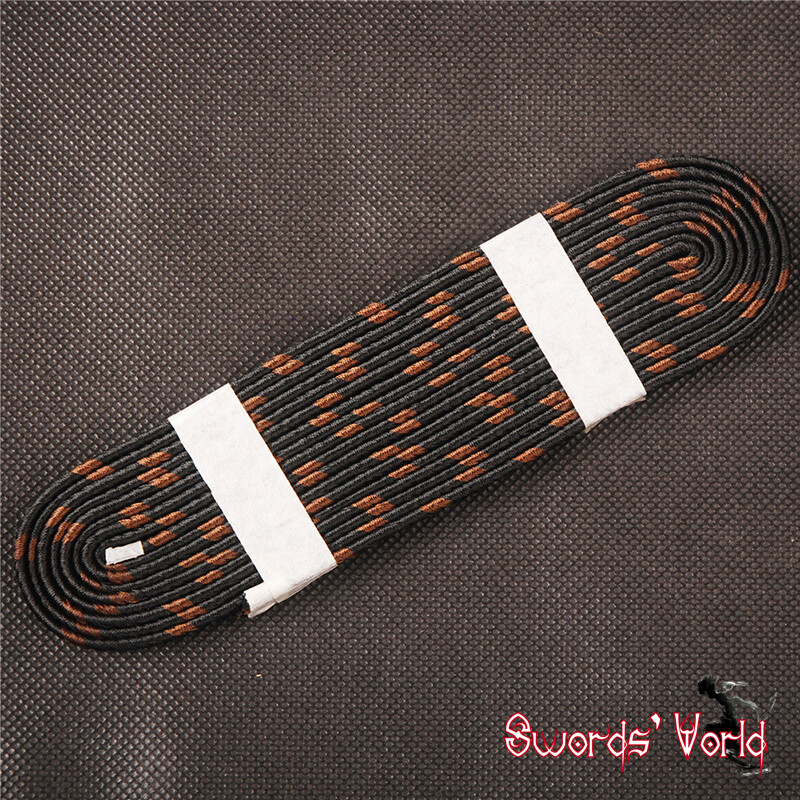 Black & Coffee Thick Synthetic Silk Sageo For Katana Tanto Wakizashi Sword Saya