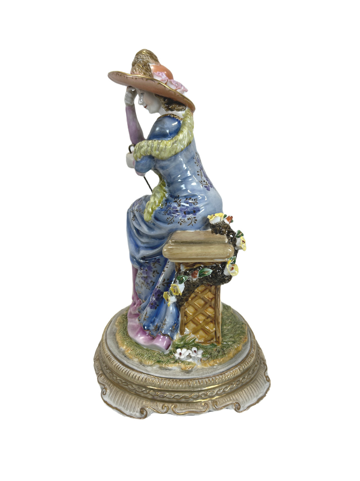 Vintage Carl Scheidig Grafenthal GDR Dresden Style Porcelain Lady Figurine