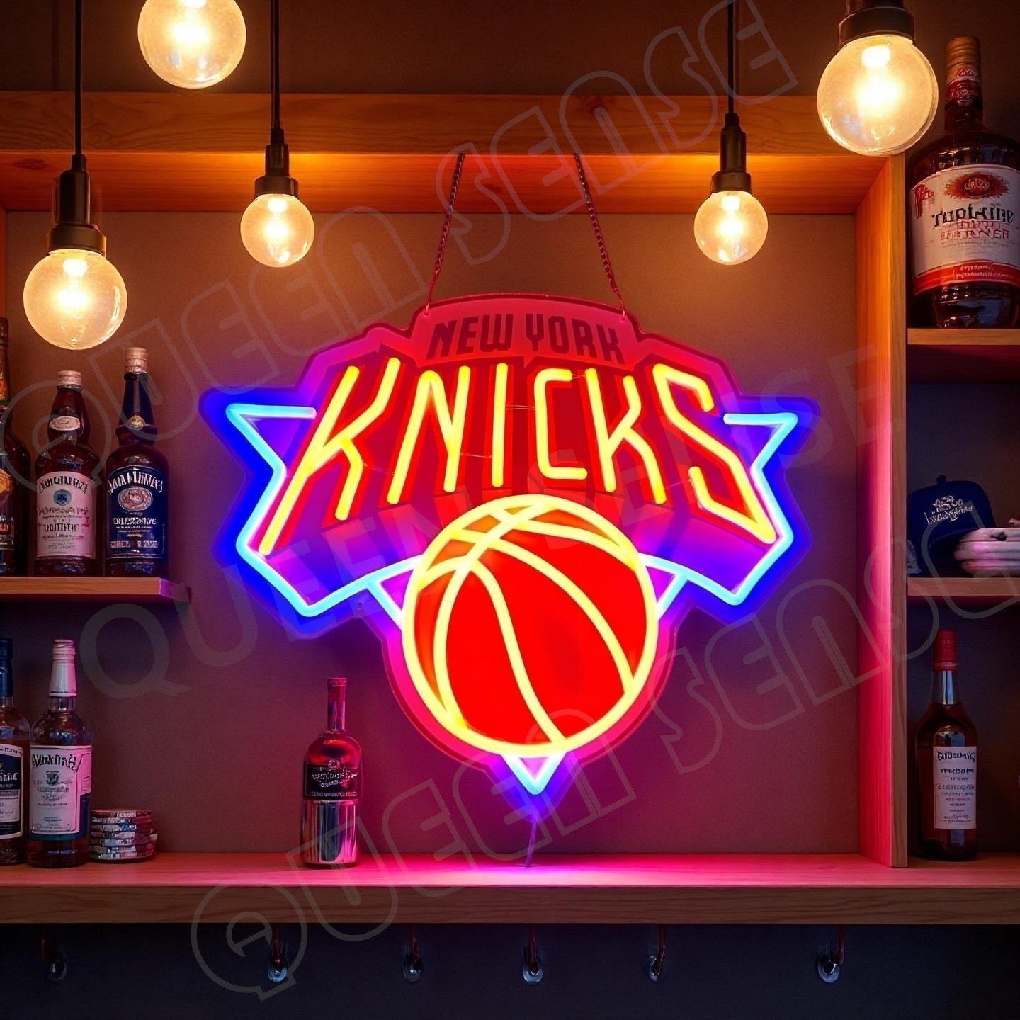 16″x13″ New York Knicks Fans Gift LED Neon Sign With Dimmer USB Powered Light