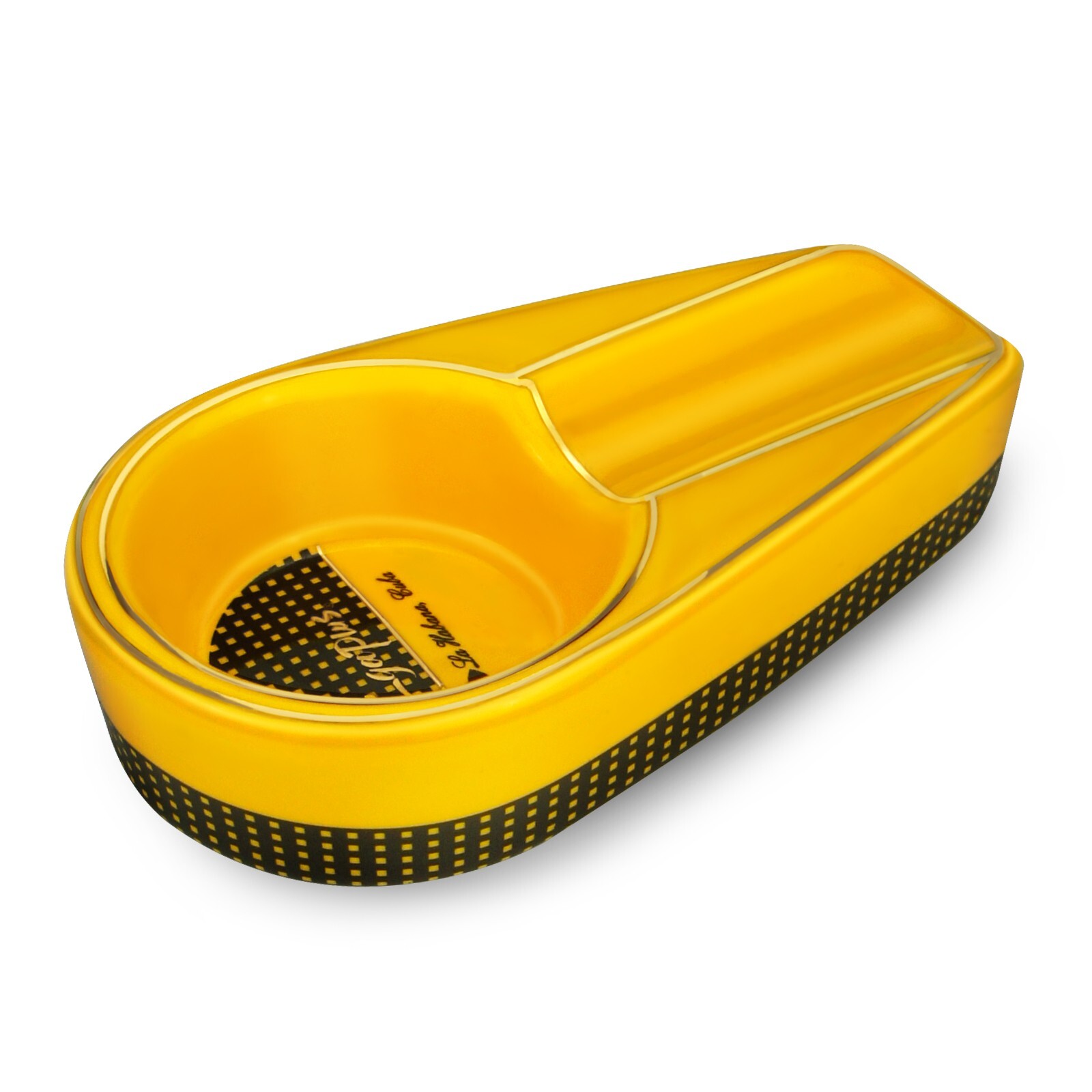 Ceramic Cigar Ashtray Cigarate Travel Ash Holder Ash Single Slot Portable Round