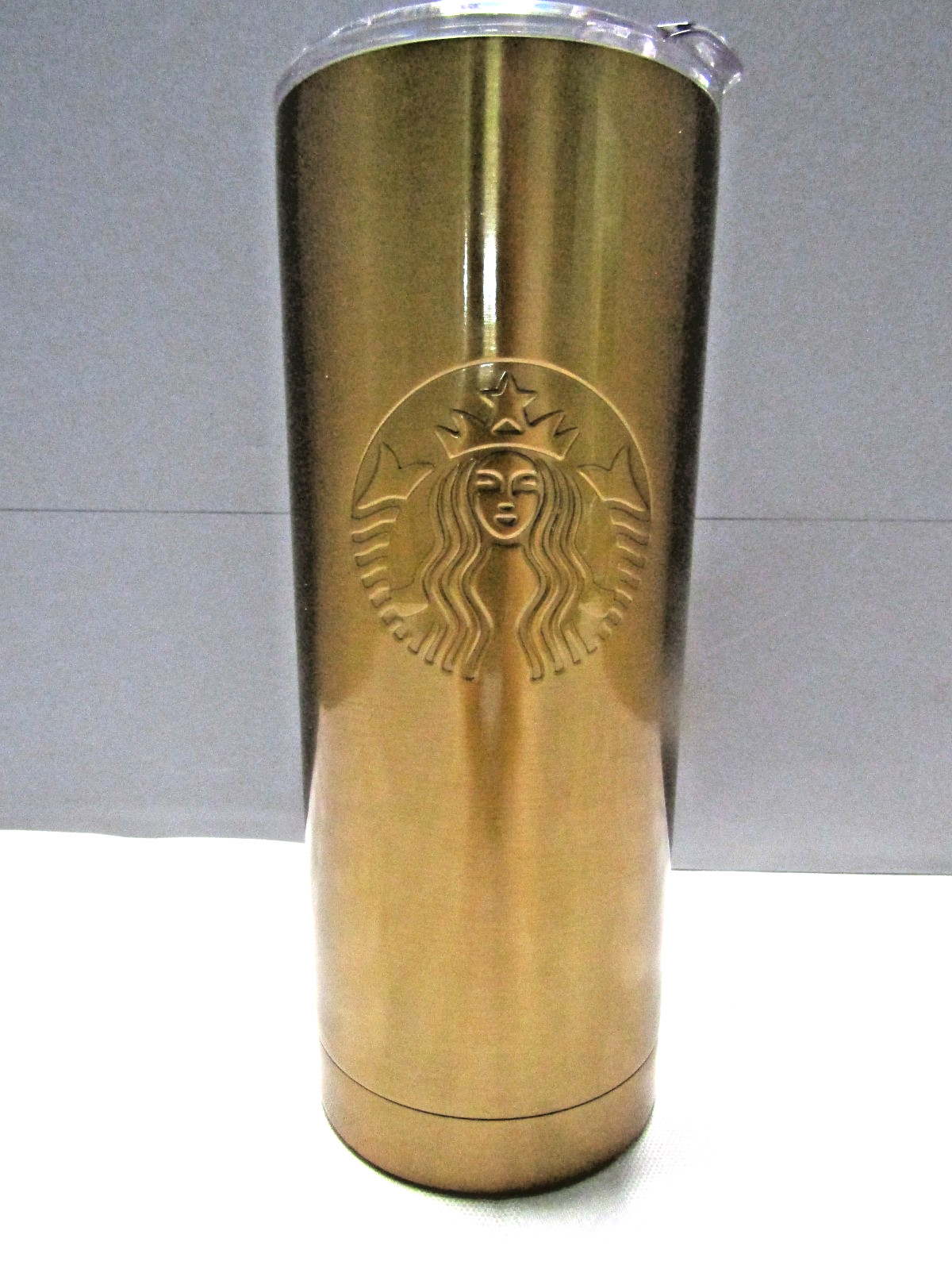 Starbucks Embossed Gold Stainless Steel Tumbler 20oz/ 591ml 2022 w/lid