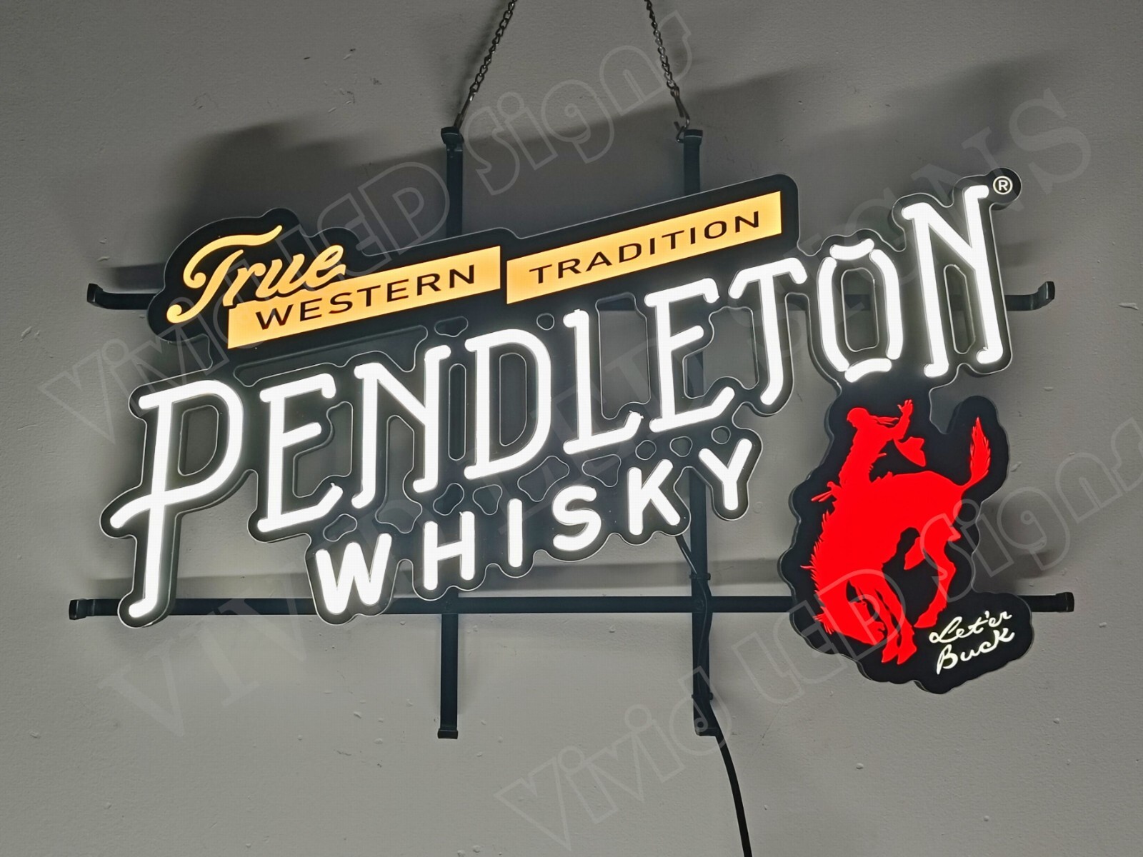 Pendleton Whisky 24″x16″ Vivid LED Neon Sign Light Lamp With Dimmer