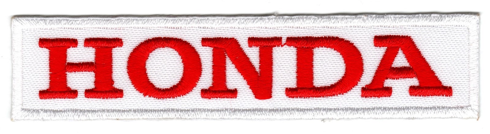 Honda 4″ x 7/8″ Red & White Iron On Motorcycle Car Patch *NOS* #763