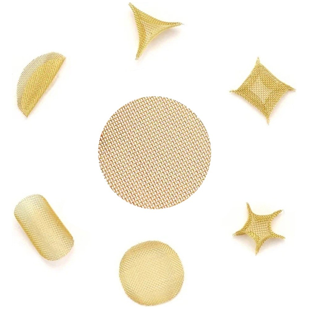 200pcs 3/4″ Pipe Screens Gold/Brass Tobacco Smoking Pipe Filters Easy to Install