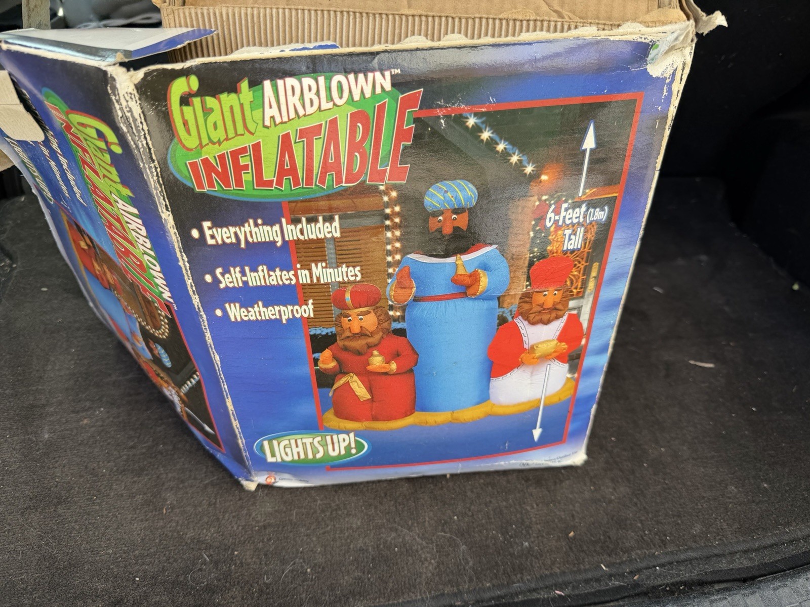 Rare Gemmy 6 Ft Tall 3 Wisemen Christmas Airblown Inflatable New Open Box