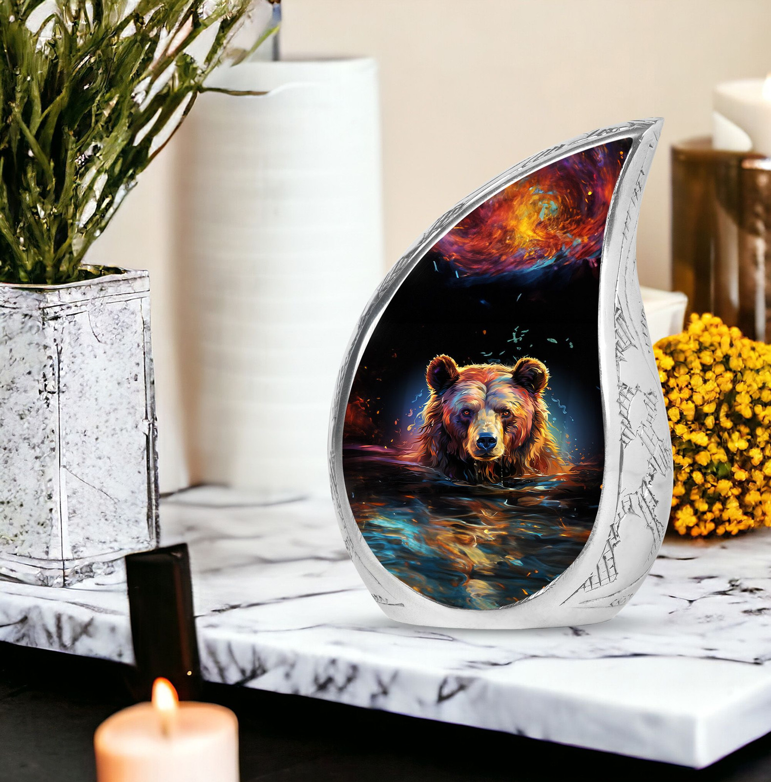 Bear Ash Holder For Human Ashes Cremation Urns For Women Decorative Urn 10 Inch