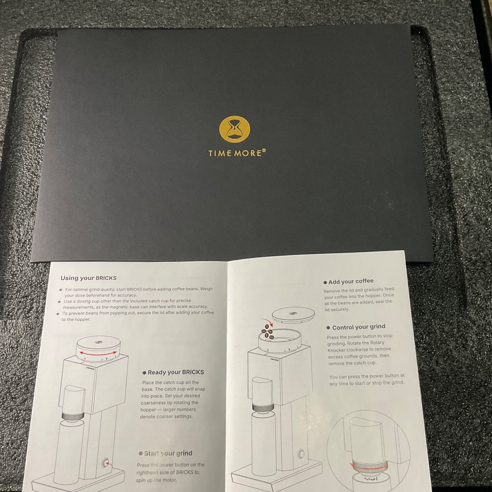 Timemore Bricks 01S Electric Coffee Grinder: Model No TEGB01S 150W 120V