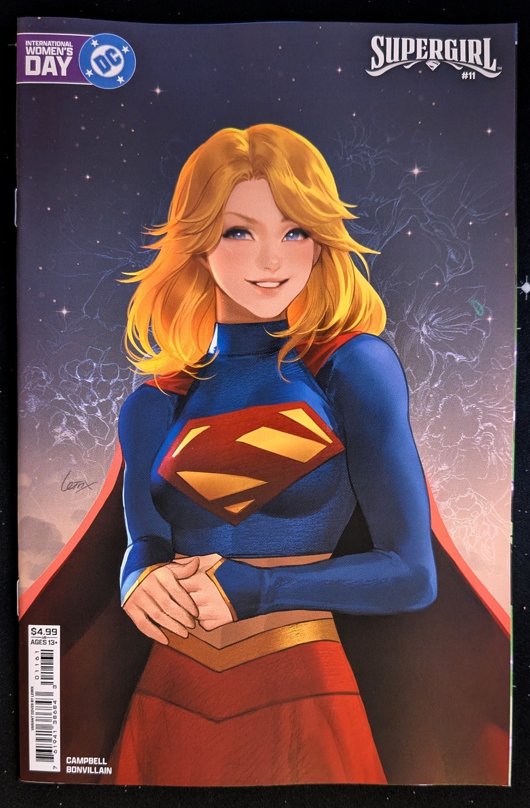 Supergirl #11 Lesley Leirix Li International Women’s Day Card Stock Variant NM