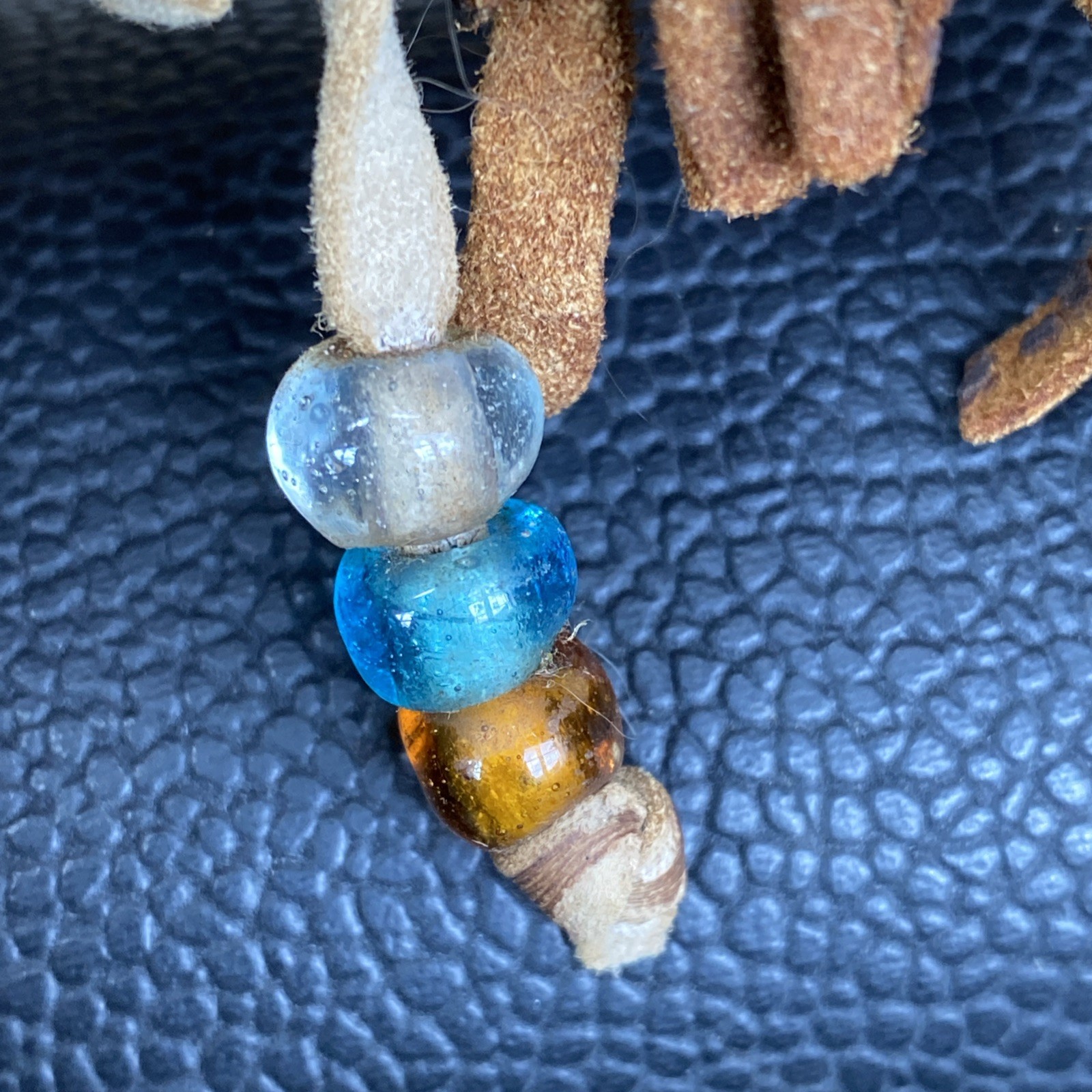 maybe Reproduction? Native American Plains Pipe Tomahawk Engraved Glass Beads