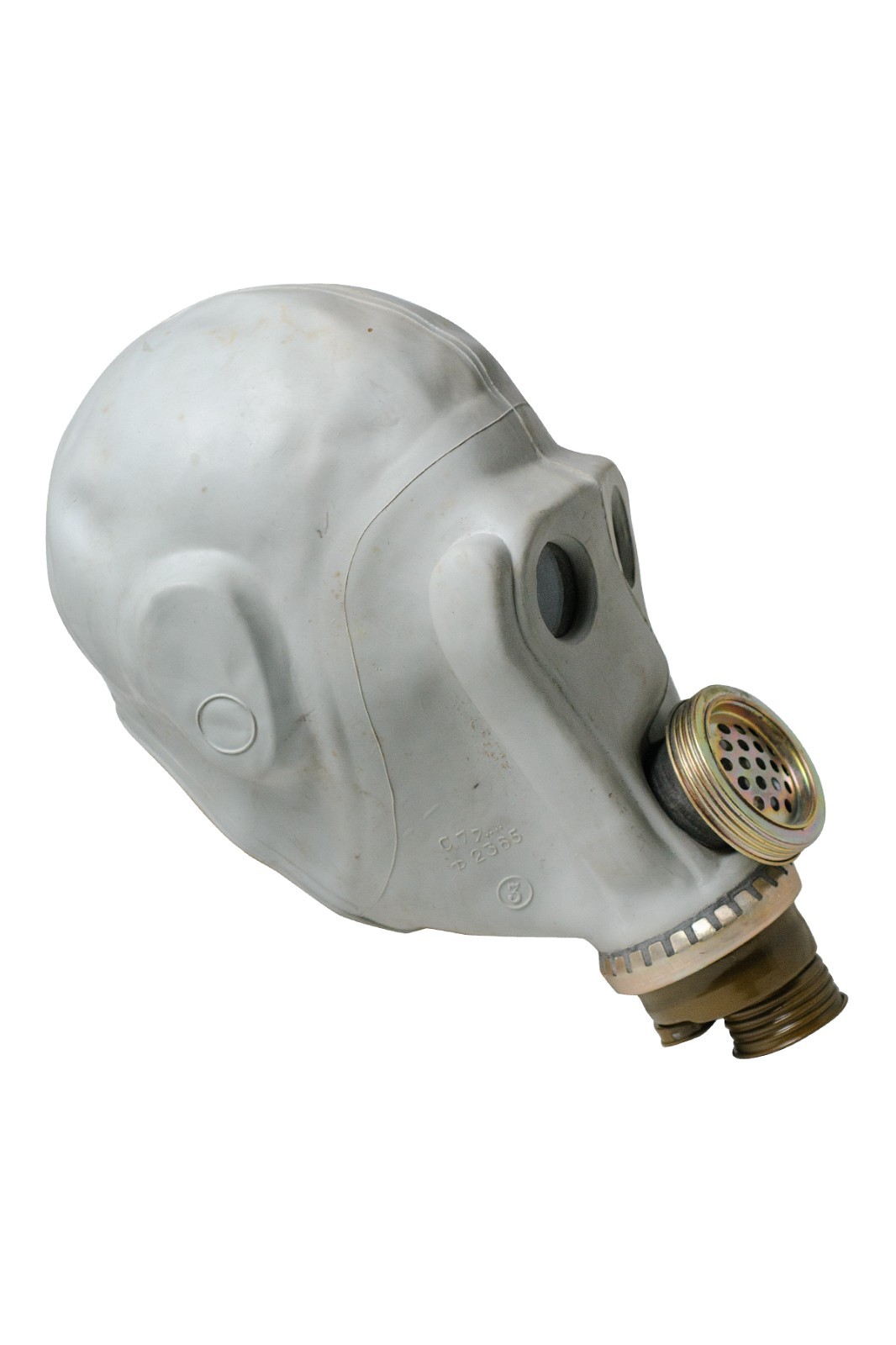 Rubber mask gray color from a warehouse of the Soviet period