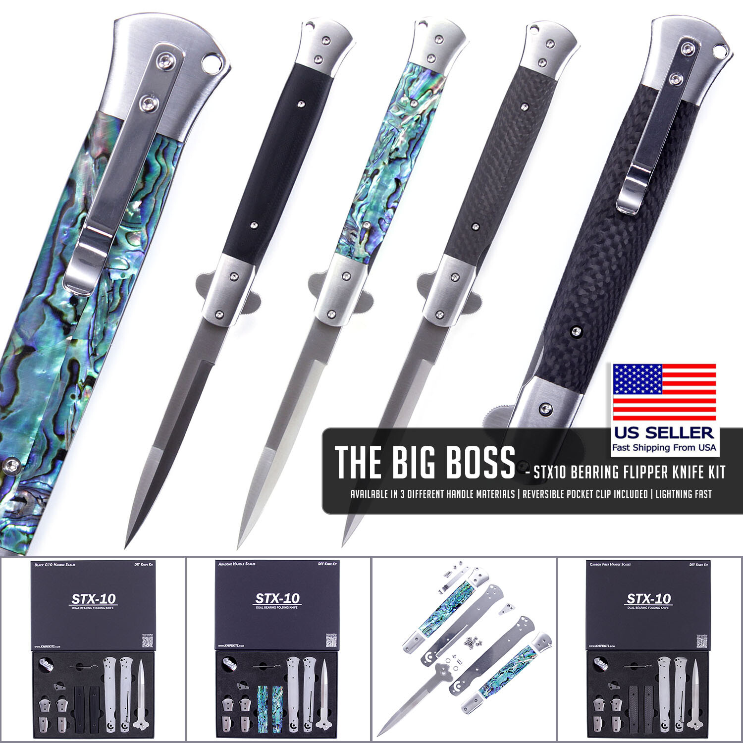 STX10 – DIY Folding Knife Making Kit – USA Design