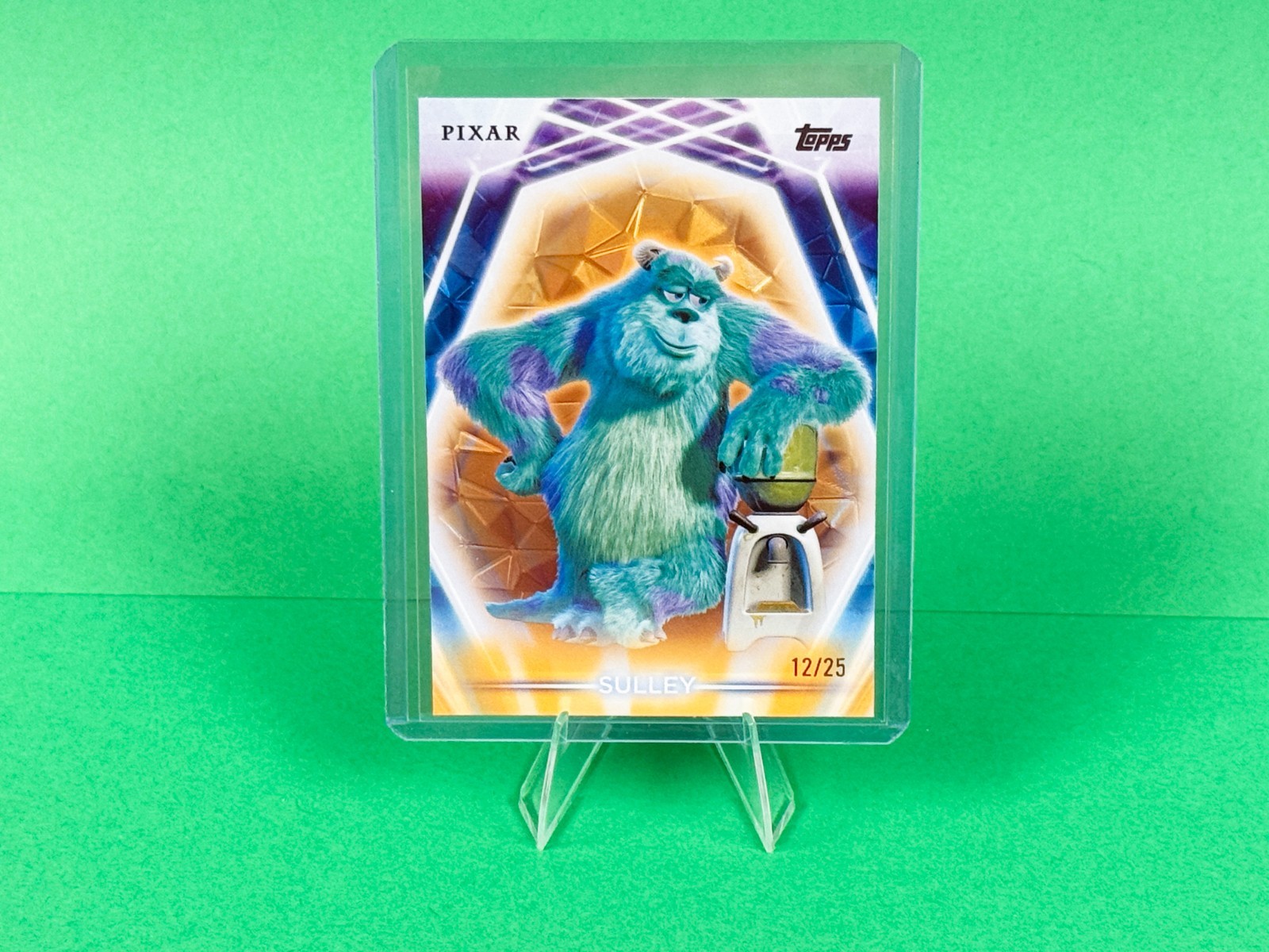 2026 Topps Neon Pixar Sulley Orange Diamante /25