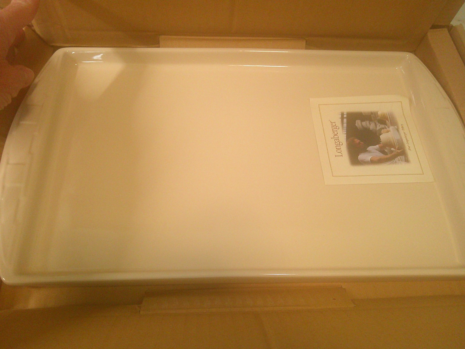 Longaberger Pottery Woven Traditions Baking Sheet Tray Cookie Sheet 31813 Box