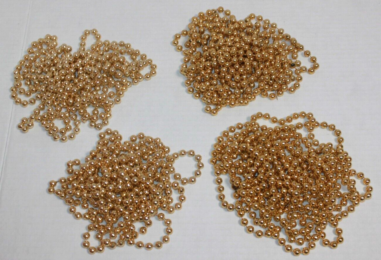 Gold Plastic Bead String Christmas Tree Garland (C)