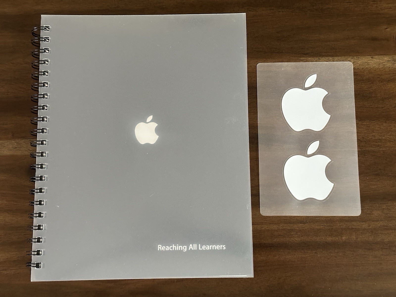 Apple Product Spiral-Binder For Apple Employees AND Two Apple Stickers